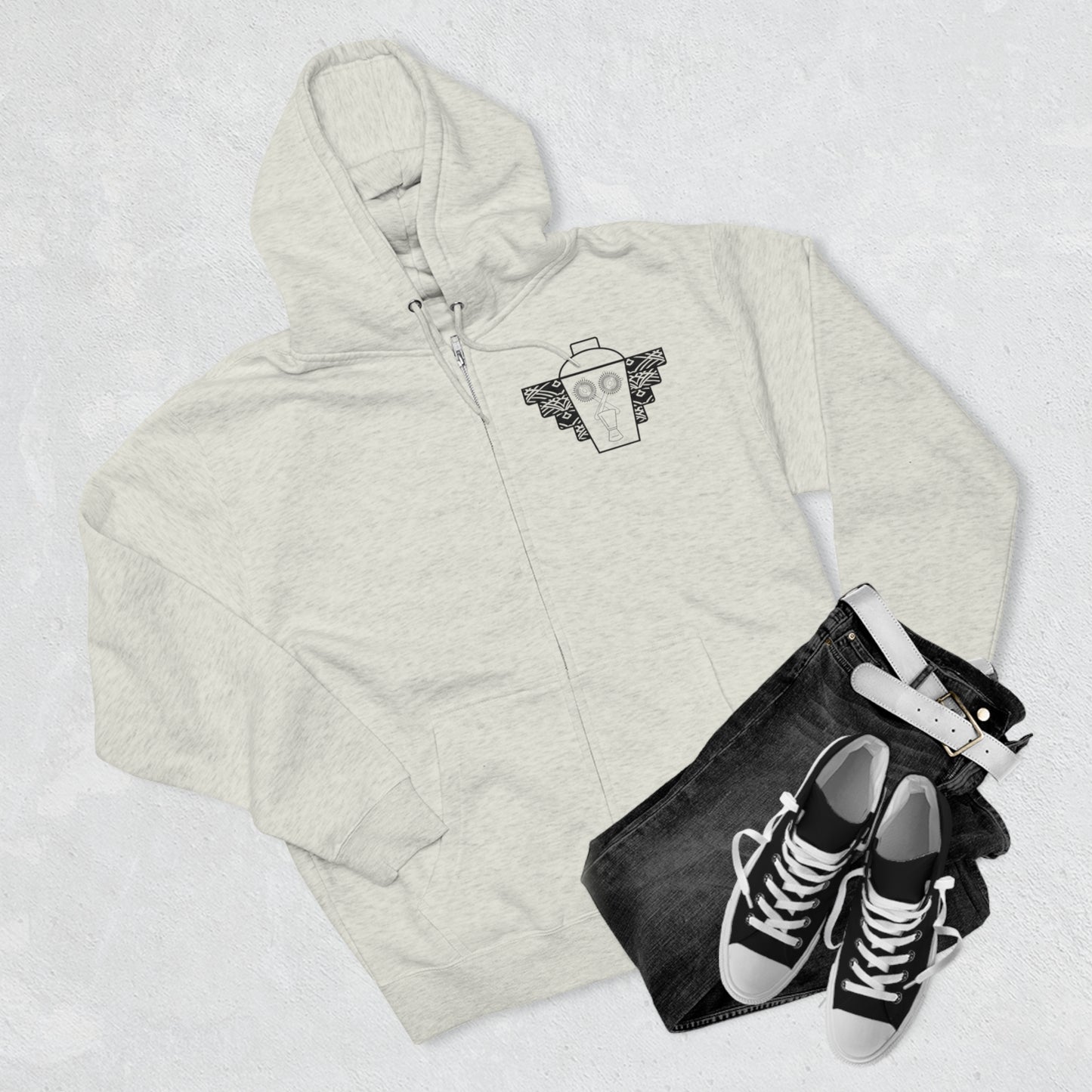 99&Main Cocktail Bar Emblem logo Unisex Zip Hoodie