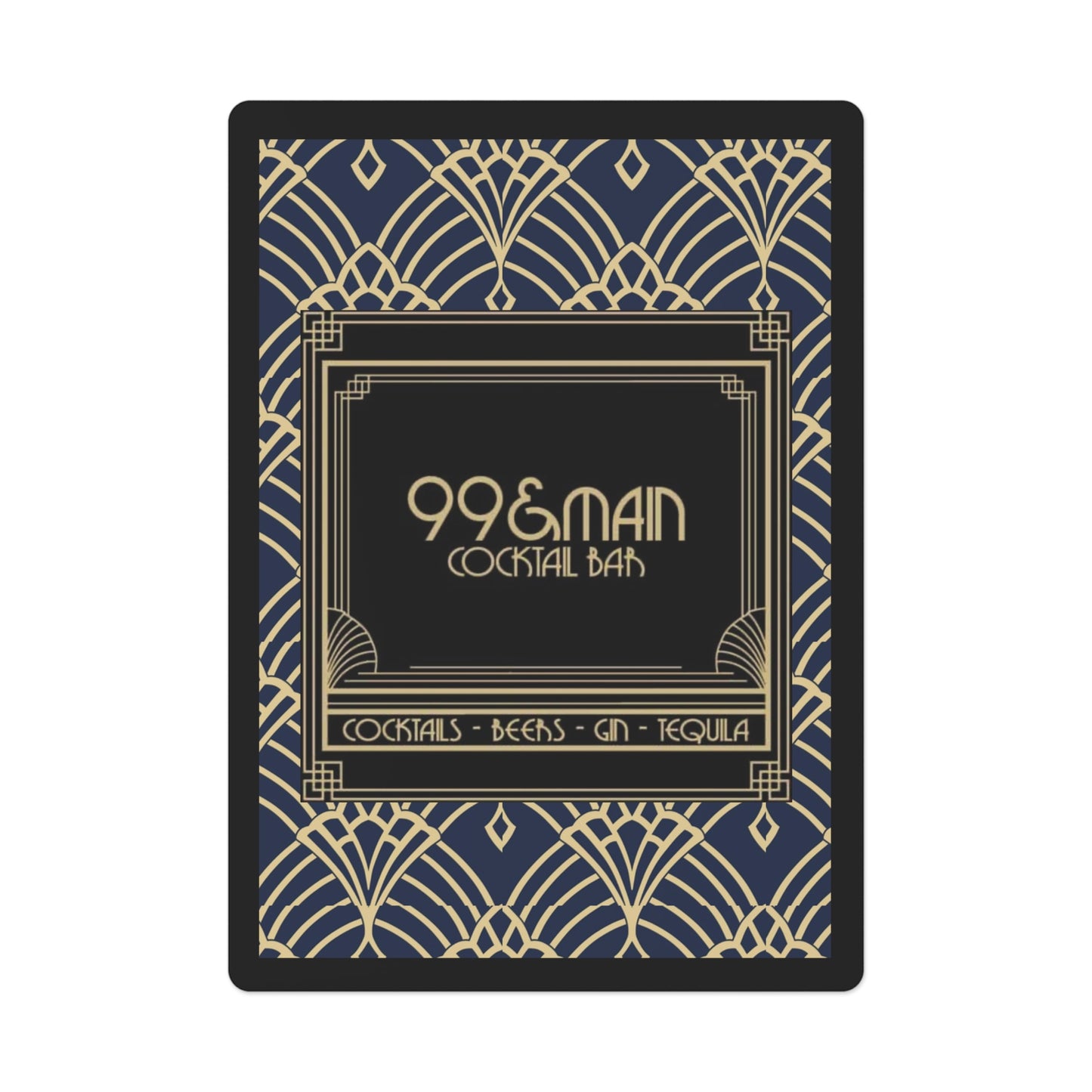 99&Main Cocktail Bar shield logo Poker Cards