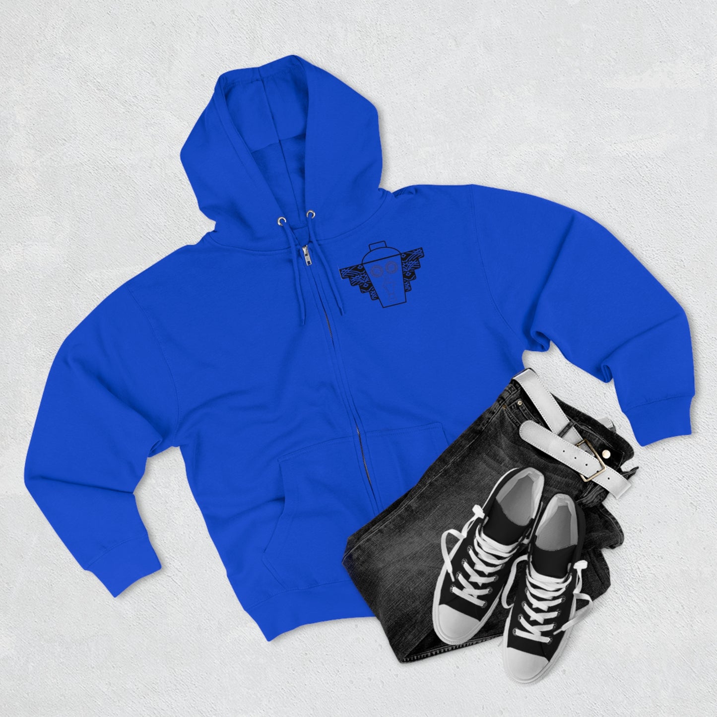 99&Main Cocktail Bar Emblem logo Unisex Zip Hoodie