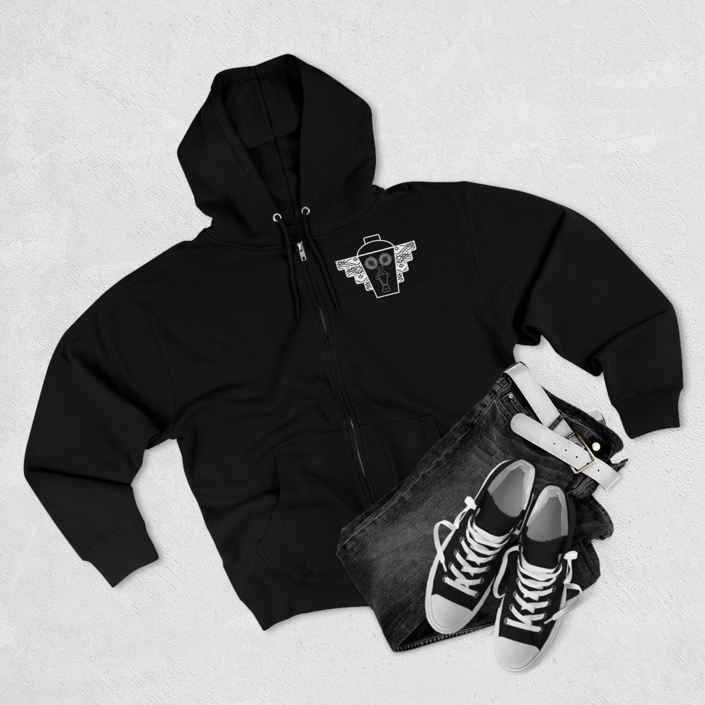 99&Main Cocktail Bar Emblem logo Unisex Zip Hoodie