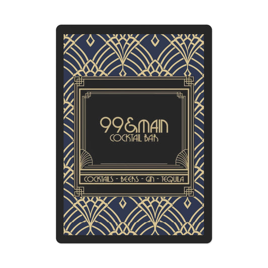 99&Main Cocktail Bar shield logo Poker Cards